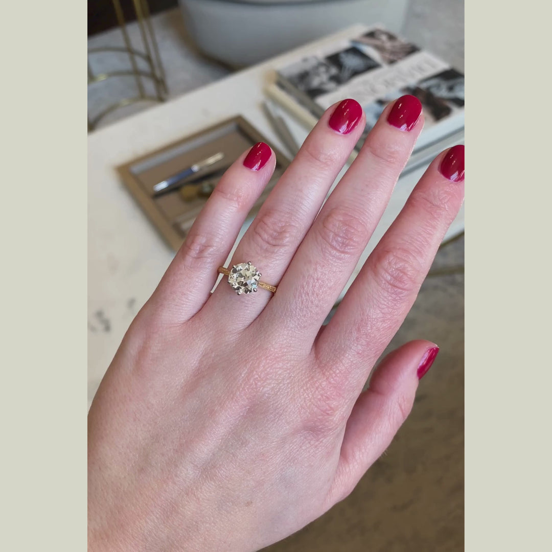 The Orange Blossom Engagement Ring - 2.50 Carat Old European Cut Celeste Diamond®