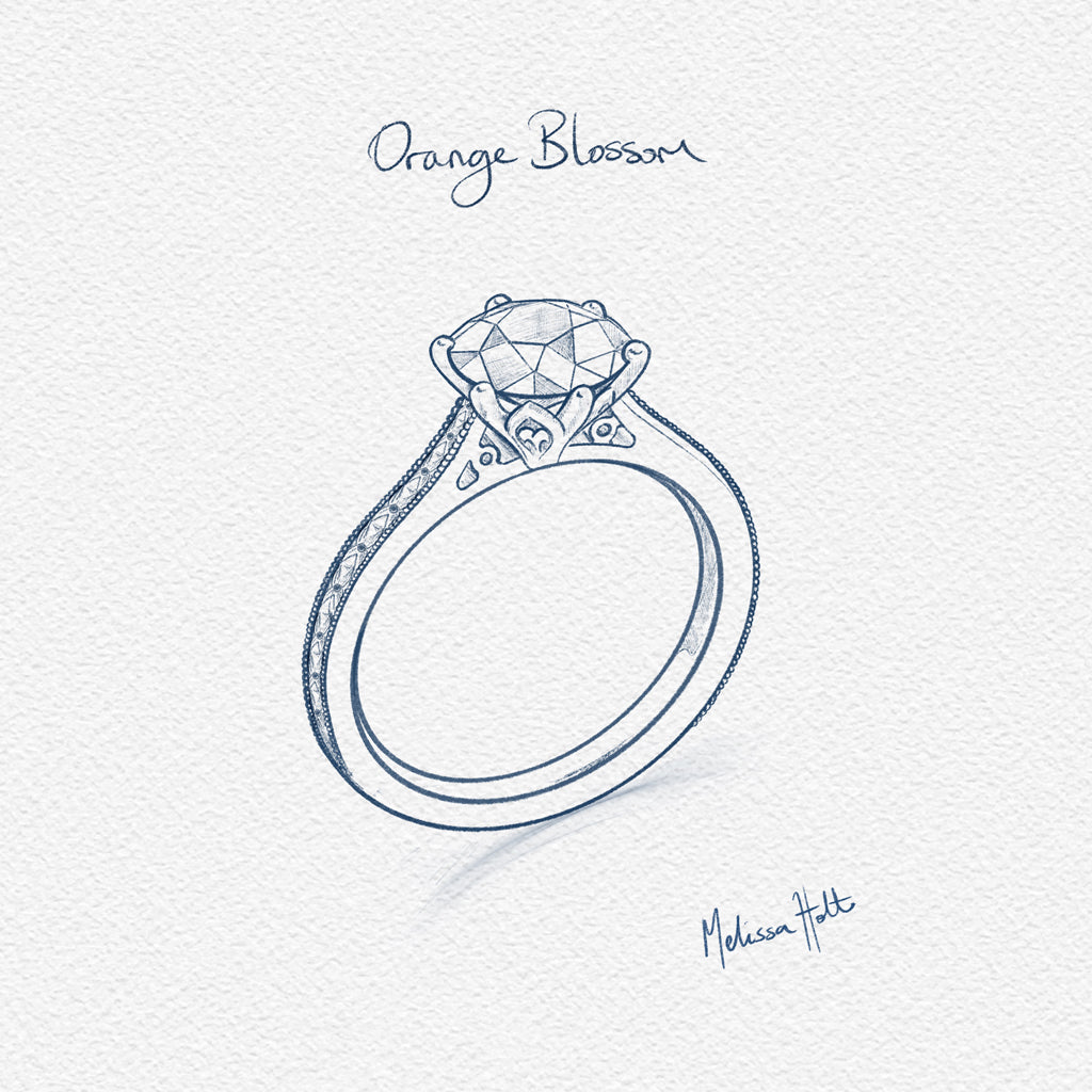 The Orange Blossom Engagement Ring - Old European Cut Celeste Diamonds®