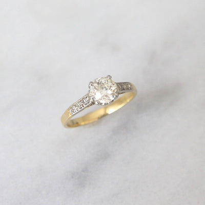 Art Deco 0.80 Carat Old European Cut Diamond Solitaire