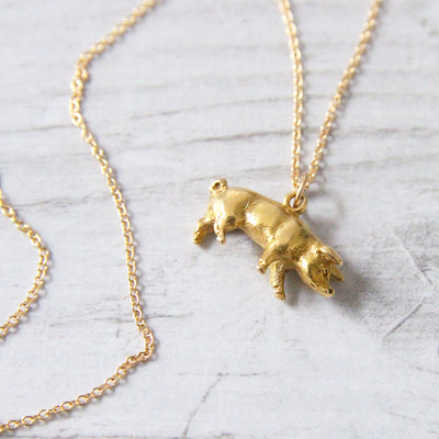 Vintage 18ct Gold 'Lucky Pig' Charm Pendant