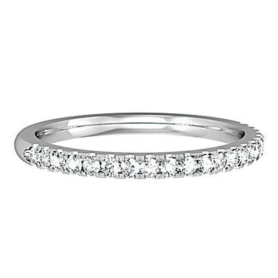 1.8mm Castle Setting Diamond Half Eternity Ring