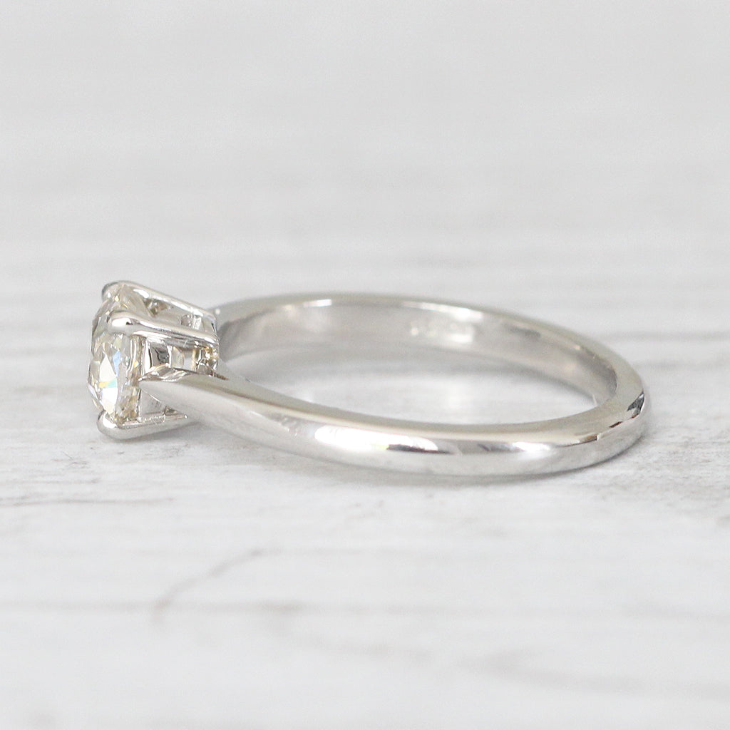 Art Deco Style 1.04 Carat Old Mine Cut Diamond Solitaire