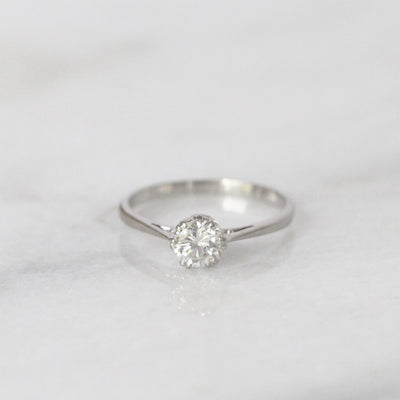 Vintage 0.50 Carat Brilliant Cut Diamond Solitaire