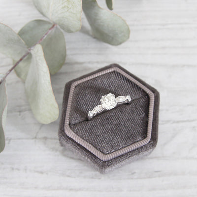 Art Deco 0.91 Carat Old Cushion Cut Diamond Solitaire