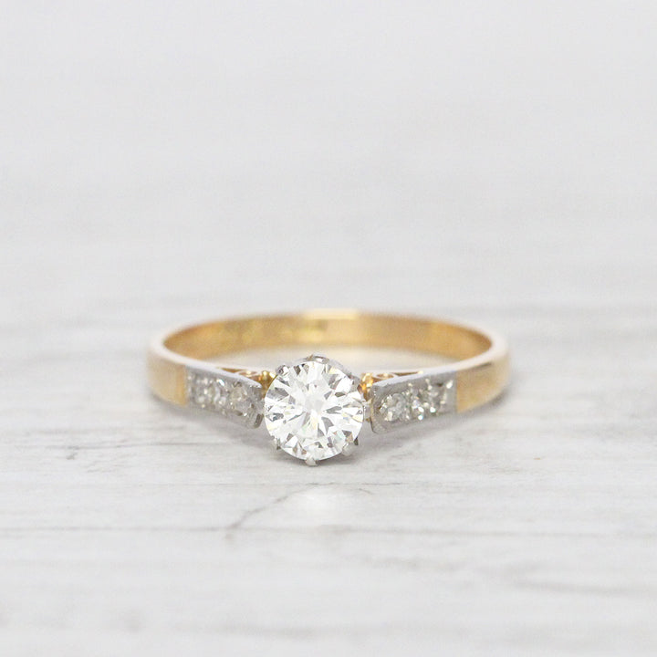 Vintage 0.40 Carat Brilliant Cut Diamond Solitaire