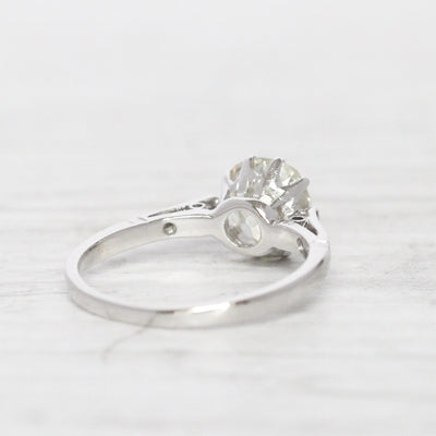 Art Deco 1.66 Carat Old Mine Cut Diamond Solitaire