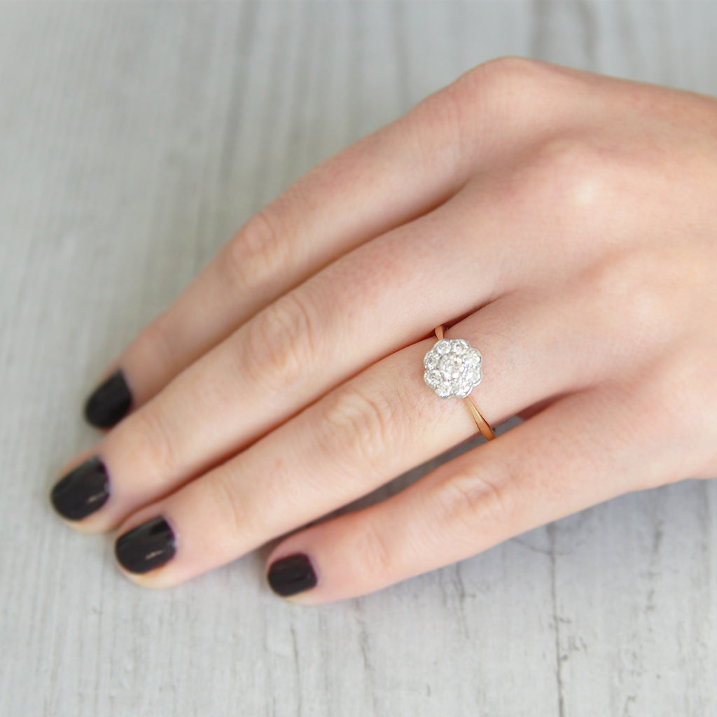 Vintage 0.60 Carat Diamond Daisy Cluster Ring
