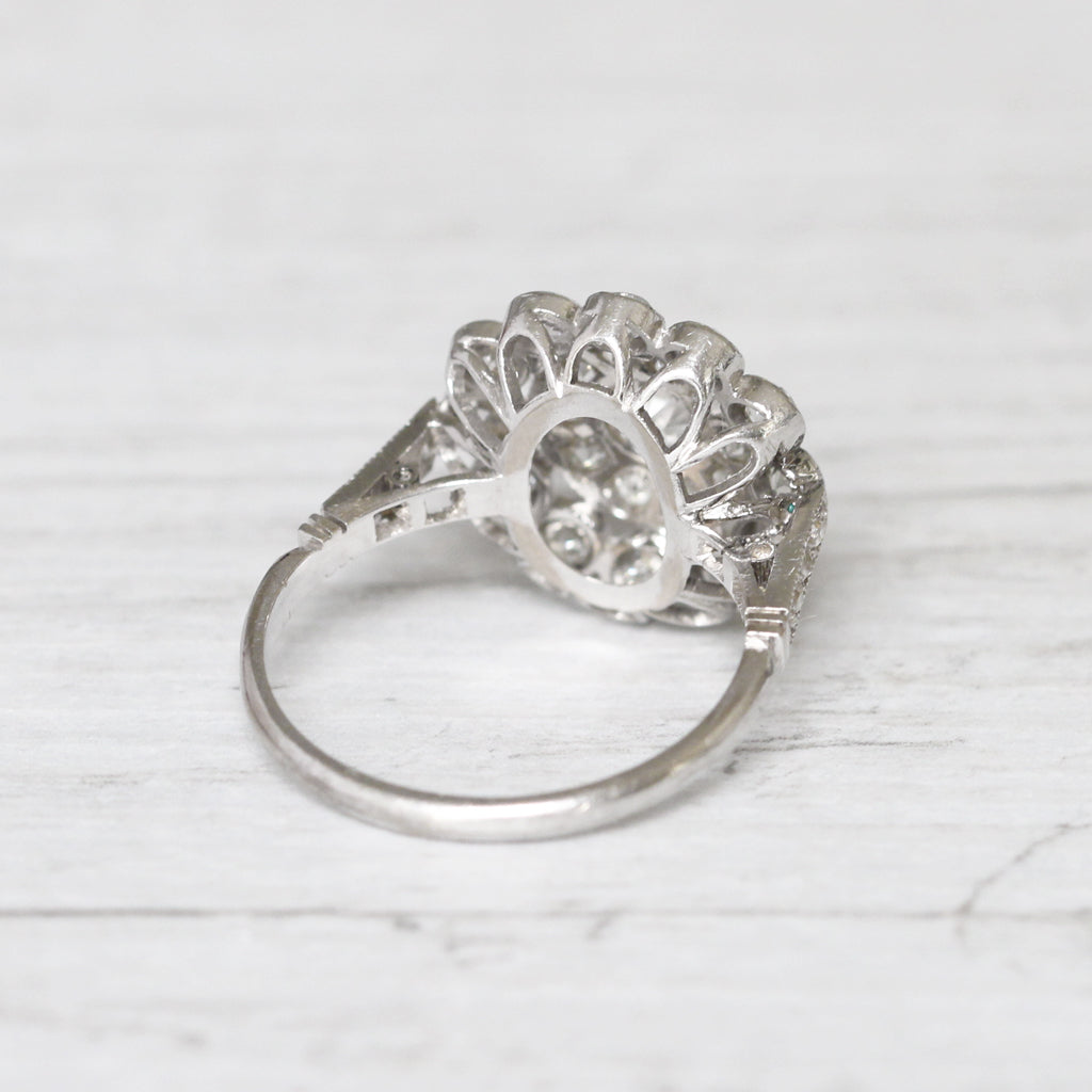 Vintage 1.26 Carat Old Cut Diamond Cluster Ring