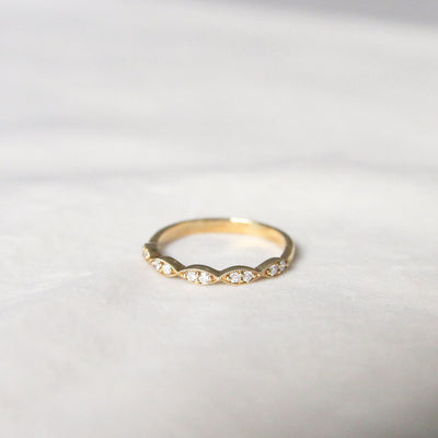 Vintage Style Diamond Wedding Band