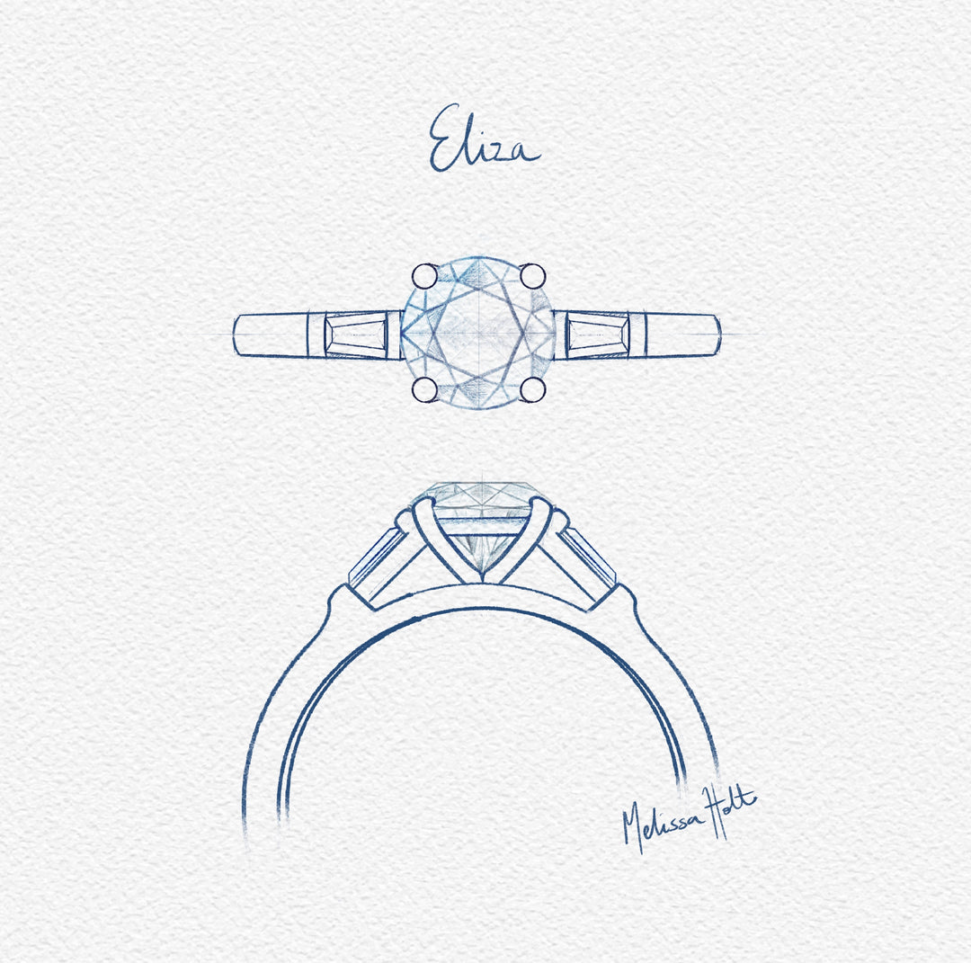 The Eliza Engagement Ring - 0.82 Carat Brilliant Cut Diamond