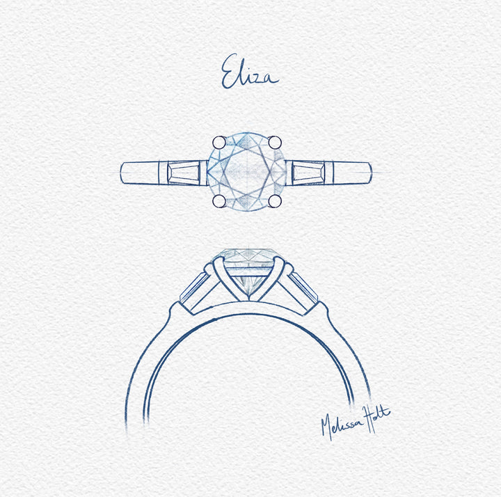 The Eliza Engagement Ring - 0.82 Carat Brilliant Cut Diamond