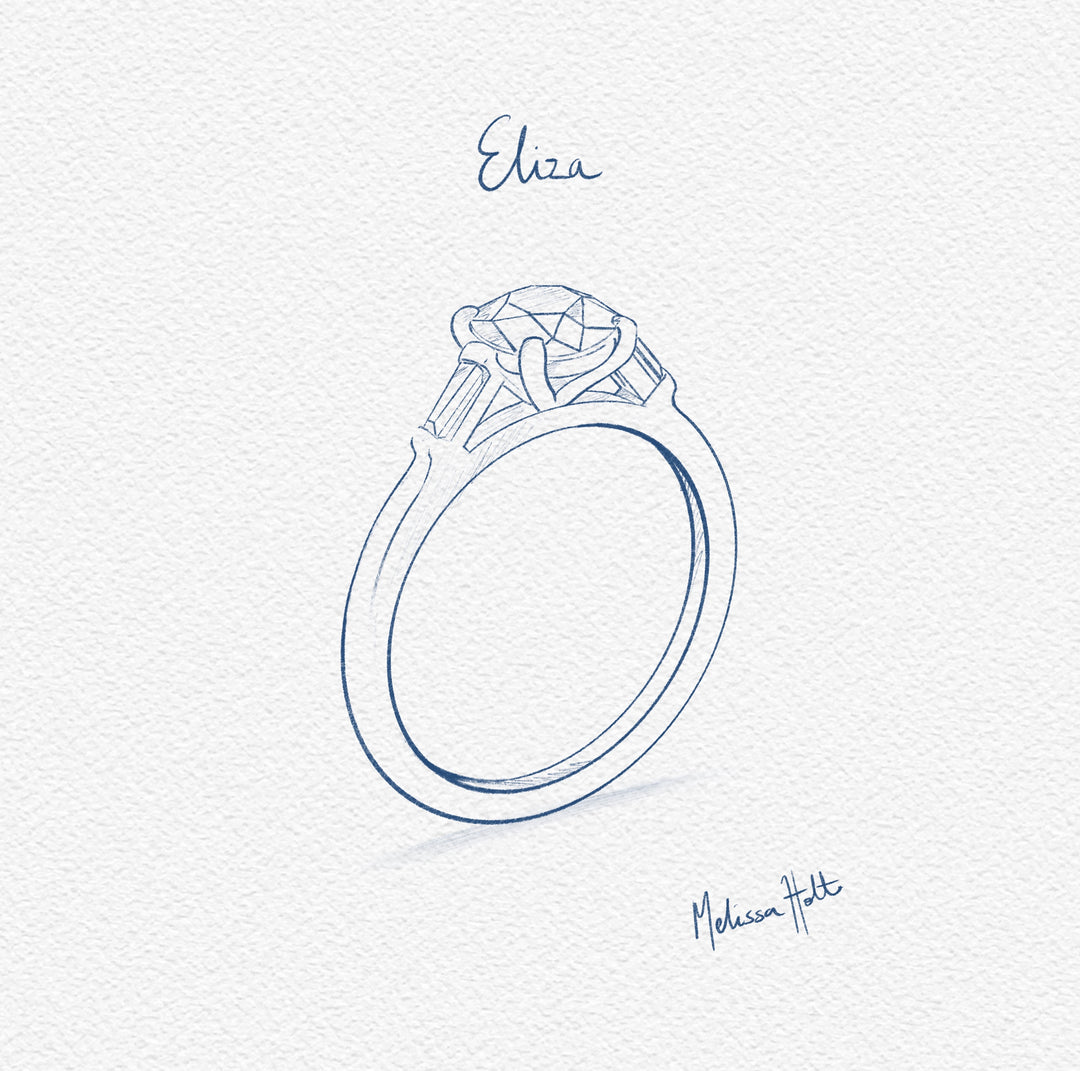 The Eliza Engagement Ring - 0.82 Carat Brilliant Cut Diamond
