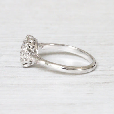 Art Deco Round Diamond Cluster Ring