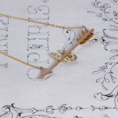 Victorian Arrow and Horseshoe Pearl Conversion Necklace