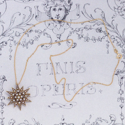 Victorian Pearl Star Pendant/ Brooch