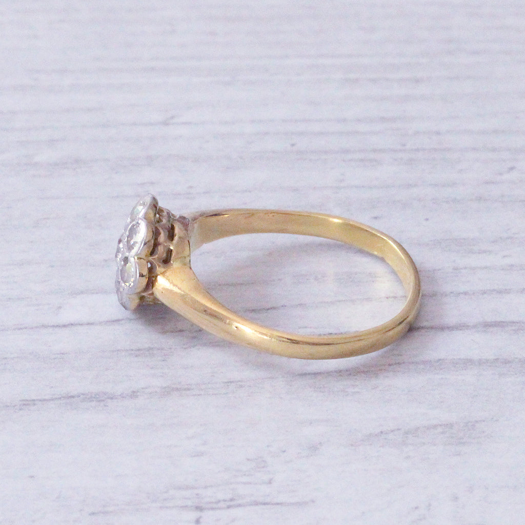 Victorian 0.55 Carat Old Cut Diamond Cluster Ring