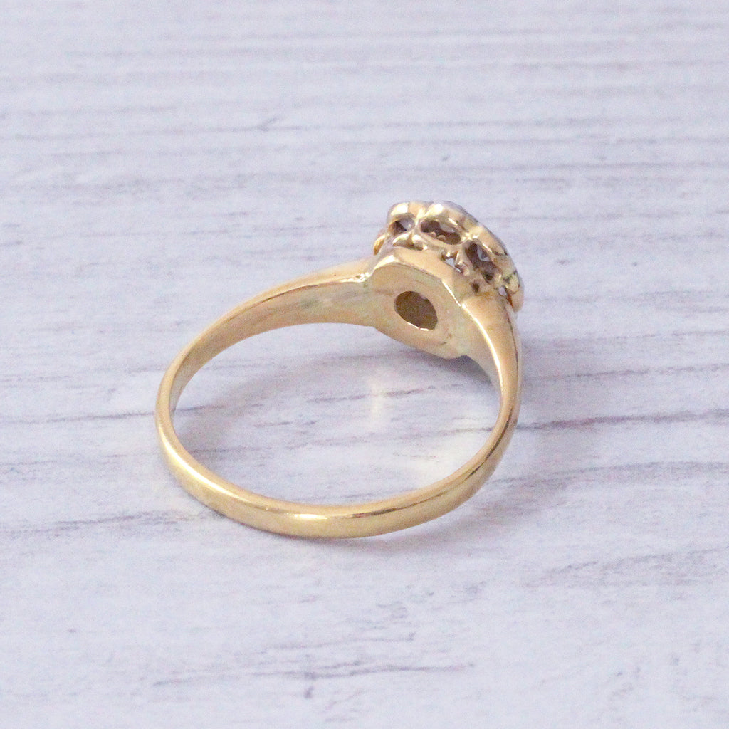 Victorian 0.55 Carat Old Cut Diamond Cluster Ring