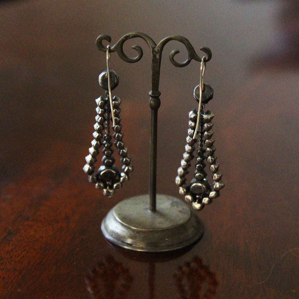 Vintage Georgian Style Paste Drop Earrings