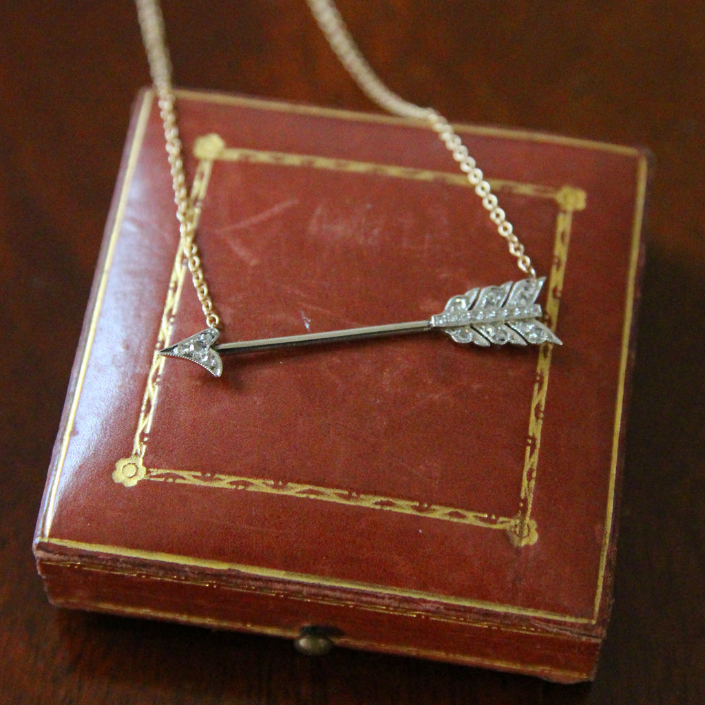 Victorian Diamond Arrow Conversion Necklace