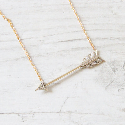 Victorian Diamond Arrow Conversion Necklace