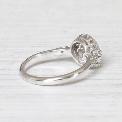Art Deco Round Diamond Cluster Ring