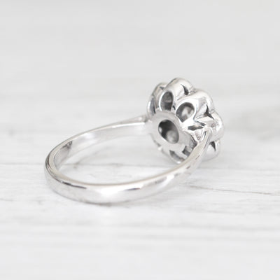 Vintage 0.78 Carat Brilliant Cut Diamond Daisy Cluster Ring