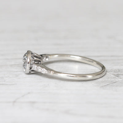 Art Deco 0.70 Carat Old European Cut Diamond Solitaire