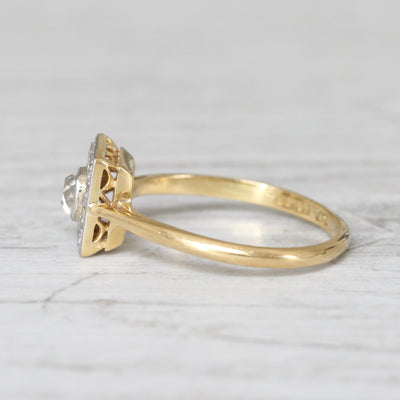 Edwardian 0.40 Carat Old Mine Cut Diamond Square Cluster
