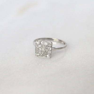 Art Deco 0.76 Carat Old Mine Cut Diamond Square Cluster