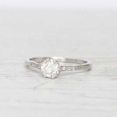 Vintage 0.65 Carat Brilliant Cut Diamond Solitaire