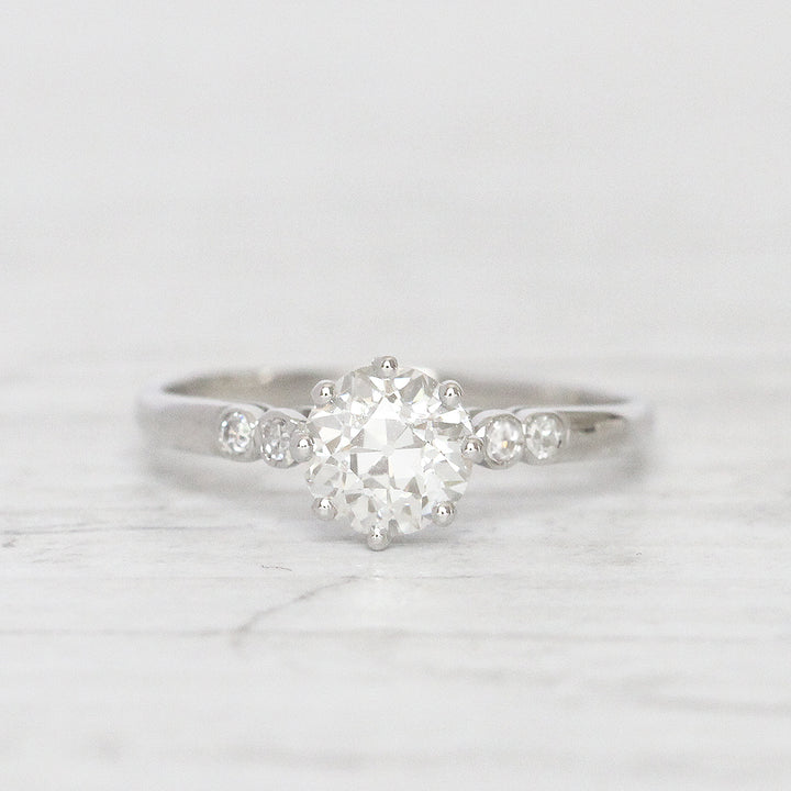 Art Deco 0.95 Carat Old European Cut Diamond Solitaire with Original Box