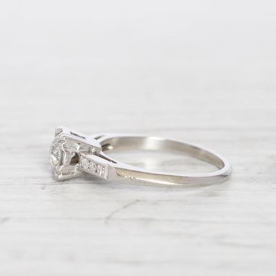 Art Deco 0.45 Carat Old European Cut Diamond Solitaire