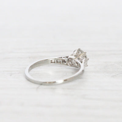 Art Deco 0.80 Carat Old European Cut Diamond Solitaire