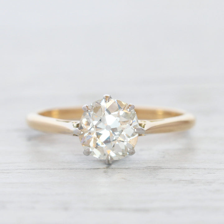 Edwardian 1.10 Carat Old European Cut Diamond Solitaire with Original Box
