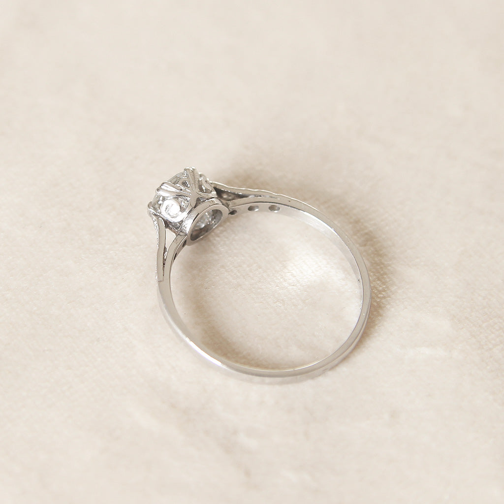 Art Deco 0.75 Carat Old European Cut Diamond Solitaire