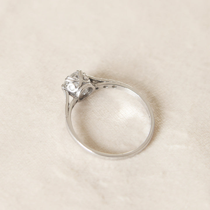 Art Deco 0.75 Carat Old European Cut Diamond Solitaire