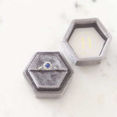 Vintage 0.25 Carat Sapphire and Diamond Cluster