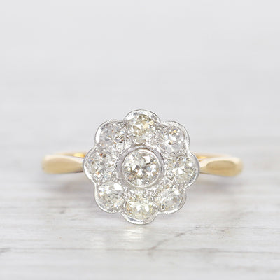 Vintage 0.55 Carat Diamond Daisy Cluster