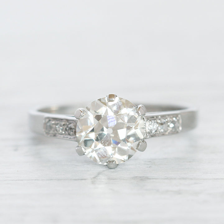 Vintage 1.60 Carat Old European Cut Diamond Solitaire