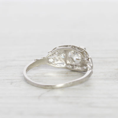 Art Deco 0.60 Carat Old European Cut Diamond Ring