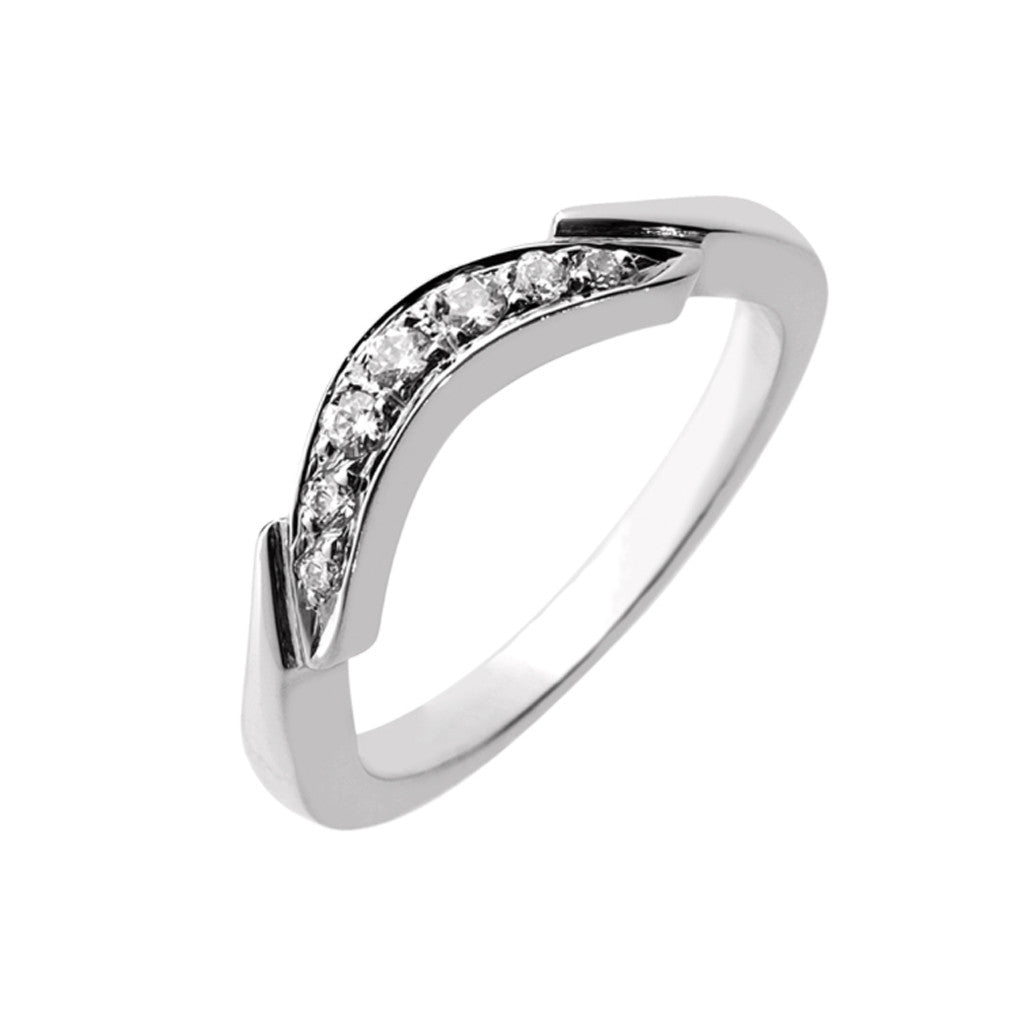 2mm Shaped Diamond Wedding Band