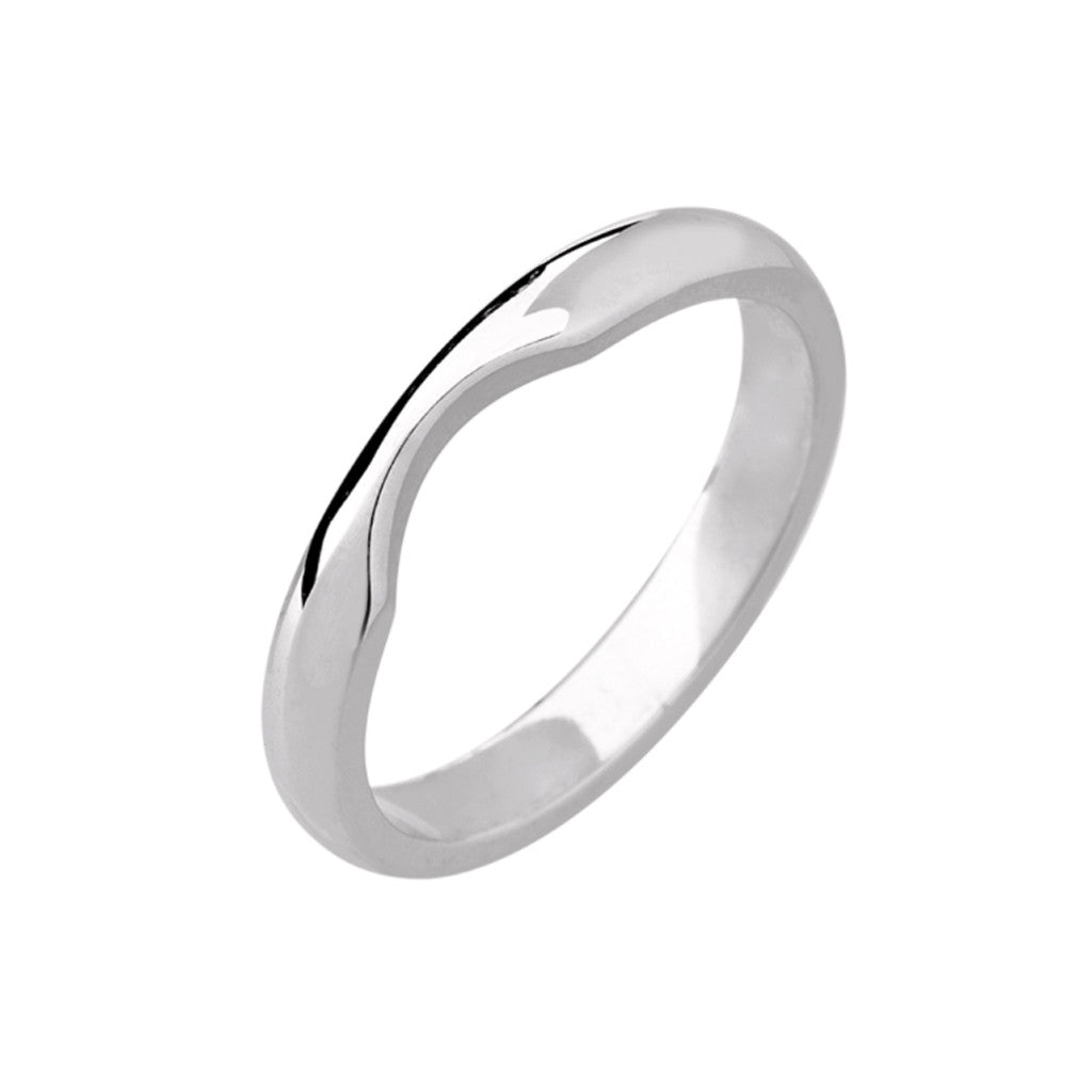 Shaped Wedding Band with Cut-Out