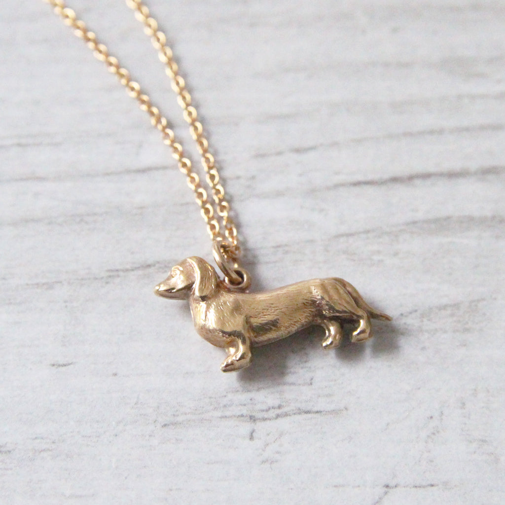 Vintage 9ct Gold Dachshund Sausage Dog Charm Pendant