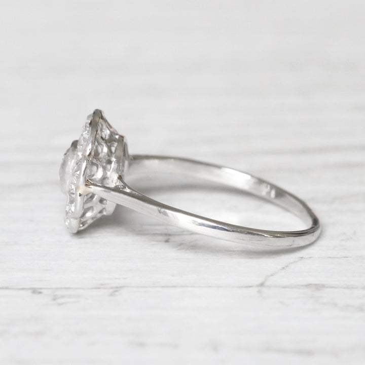 Art Deco 1.25 Carat Old European Cut Diamond Daisy Cluster